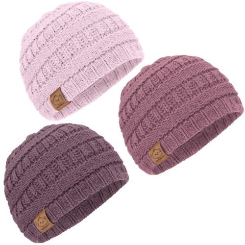Keababies 3pk Warmzy Baby Beanies, 0-36 Months Baby Hats, Baby Winter Hat For Newborn, Infant, Toddlers, Boys, Girls (dune)
