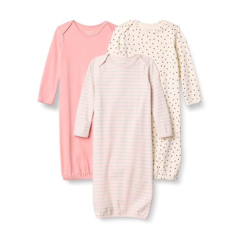 Amazon Essentials Unisex Babies' Long Sleeve Sleeper Cotton Gown