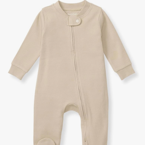 Burt's Bees Baby Boys' Sleep & Play PJs, 100% Organic Cotton One-Piece Zip Front Jumpsuit, Baby Boys Footie Pajamas & PJs