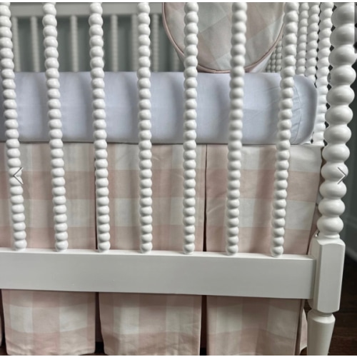 Pleated Check Crib Skirt