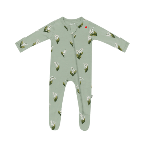 Kyte Baby - Zippered Footie in Thyme Lily