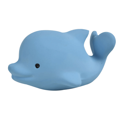 Dolphin Organic Natural Rubber Rattle, Teether & Bath Toy