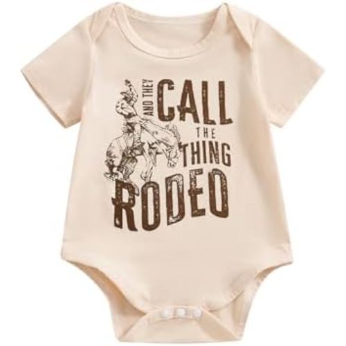 Newborn Baby Boys Western Romper Shirt Summer One Piece Outfits Crew Neck Horse Cow Print Short Sleeve Bodysuit Top