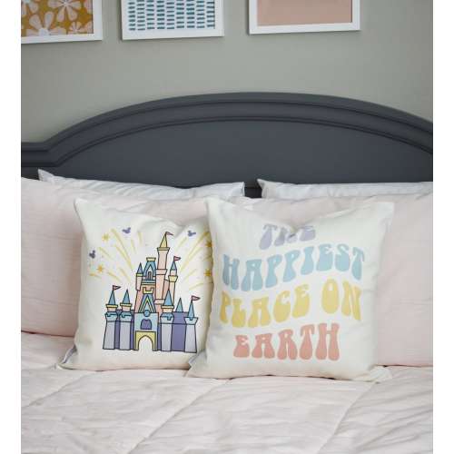 Happiest Place on Earth pillow covers, Disney pillow covers, Disney decor, believe in the magic, Disney balloons