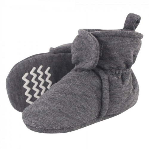 Hudson Baby Baby and Toddler Quilted Booties, Charcoal, 0-6 Months