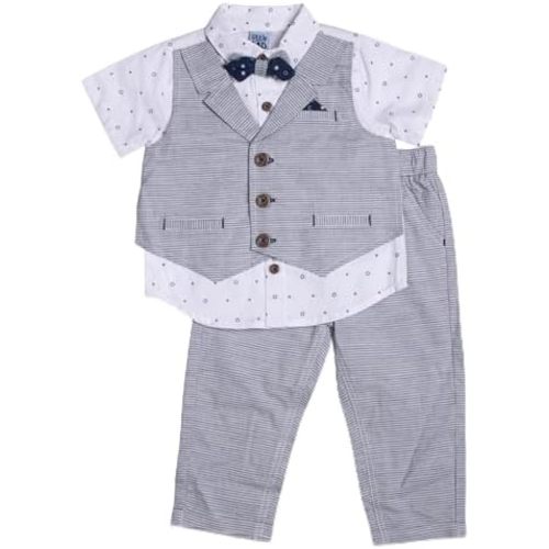 Toddler Boys' 3 Piece Mock Vest Set – Stylish Formal Dress with Long Sleeve for Every Occasion!