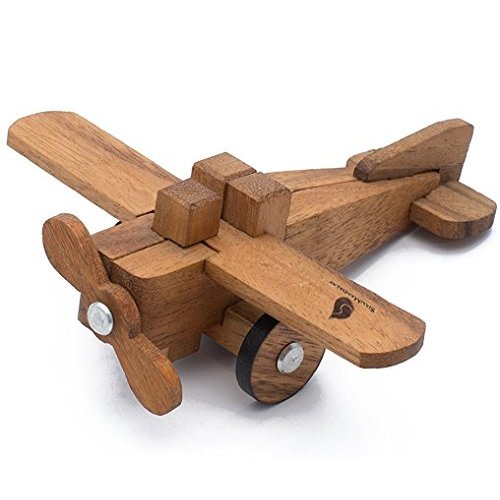 Lindbergh's Spirit: Wooden 3D Airplane Brain Teaser Toy STEM Logic Game Unique Desk Décor & Stocking Filler
