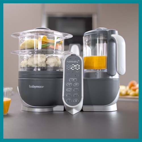 Babymoov Duo Meal Station 6 in 1 Food Processor with Steam Cooker