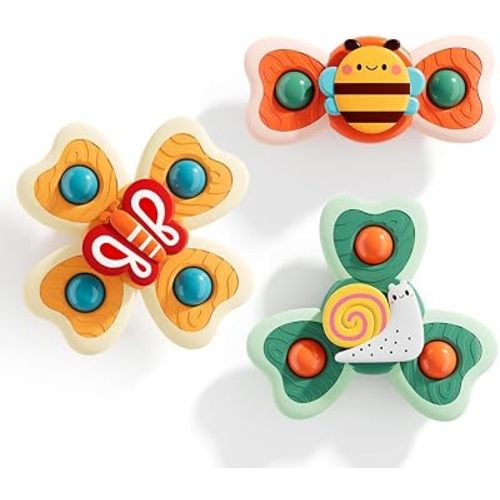 Suction Cup Spinner Airplane Travel Toys for 1 Year Old Boy Girl