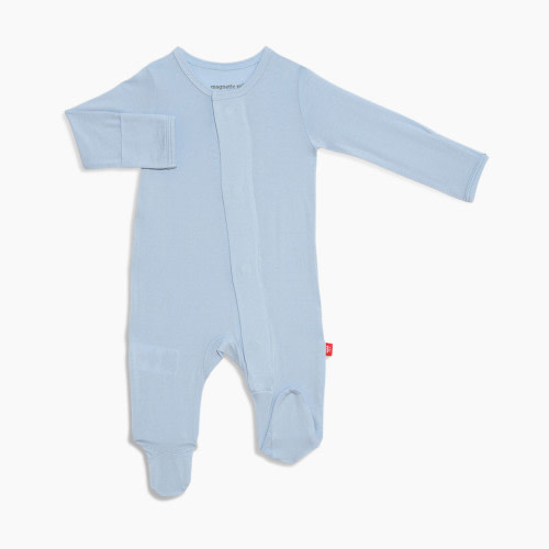 Magnetic Me Modal Magnetic Footie - Baby Blue, Newborn