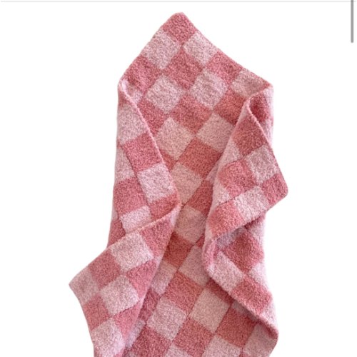 Phufy® Bliss Checkerboard Mini Blanket, Strawberry/Carnation – SpearmintLOVE