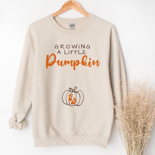 Thanksgiving Fall Pregnancy Announcement Sweatshirt, Funny Pregnancy reveal shirt, mom to be crewneck , cute baby feet pumpkin fall sweater.