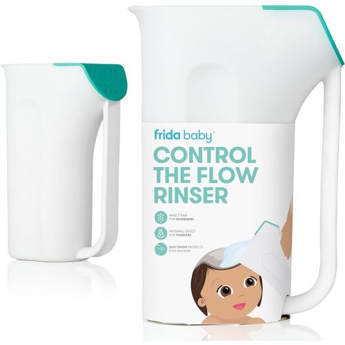 Amazon.com: Frida Baby Control The Flow Bath Rinse Cup | Rinser to Wash Hair + Body | Rinser-Cup for Bath Time with Easy Grip Handle + Removable Rain Shower