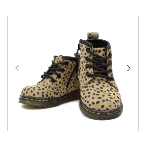 Piper Finn - Baby & Toddler Leather Shoes - Combat Boots - Cheetah