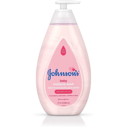 Johnson's Baby Body Moisture Wash for Gentle Baby Skin Care, Sulfate-Free, Tear-Free, Hypoallergenic Baby Wash, 27.1 fl. oz