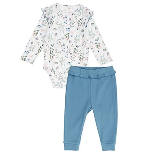 ever & ever™ Newborn 2-Piece Long Sleeve Bodysuit and Pant Set in Blue Heavenever & ever™ Newborn 2-Piece Long Sleeve Bodysuit and Pant Set in Blue Heaven