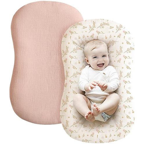 Konssy Muslin Baby Lounger Cover 2 Pack