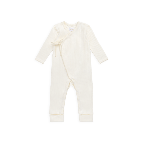 Organic Cotton Pointelle Estelle Onepiece - Parchment – Jamie Kay USA