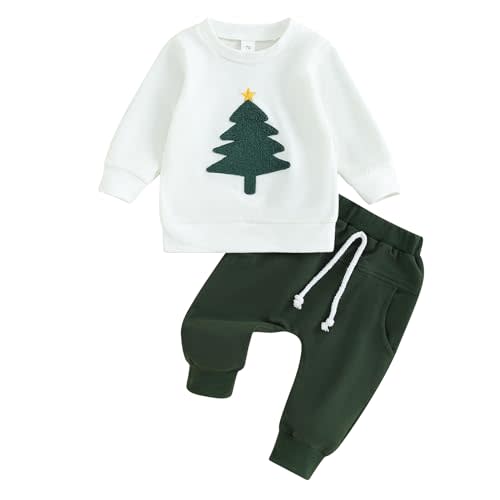 BemeyourBBs Toddler Baby Boy Fall Winter Clothes Funny Letter Long Sleeve Sweatshirt and Pants Set 2 Piece Sweatsuit Outfit