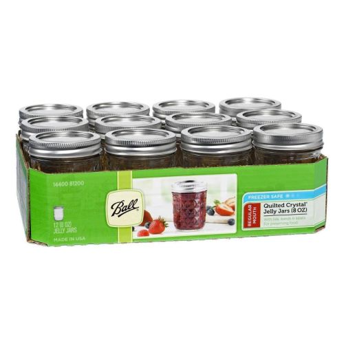 Ball 8oz. 12pk Glass Jar With Lid
