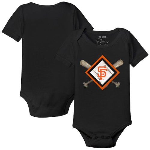 Infant San Francisco Giants Tiny Turnip Black Diamond Cross Bats Bodysuit