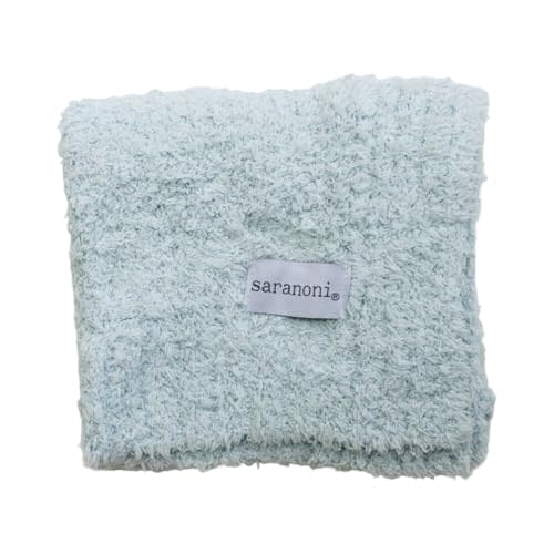 SARANONI Bamboni Luxury Baby Blanket, Breathable & Soft Plush for Infant Boys & Girls (Sky Blue, Mini 15” x 20”)