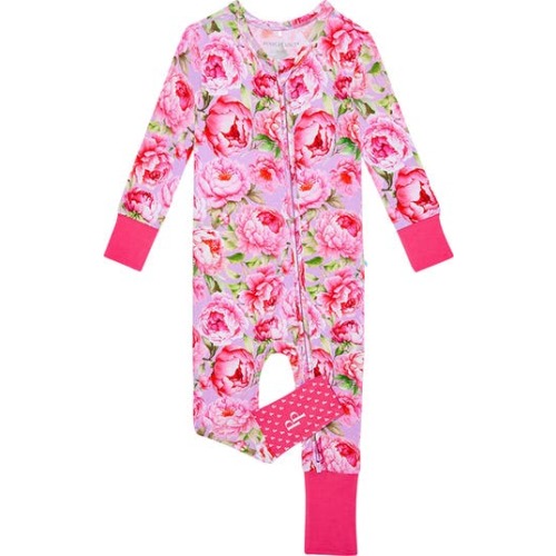 Francoise Peony Print Fitted Convertible Footie Pajamas