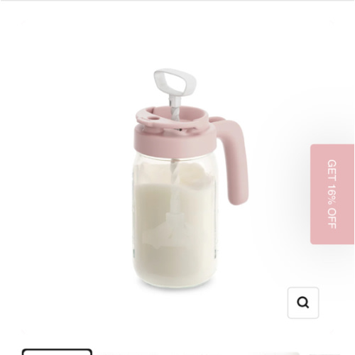 Glass Formula And Breastmilk Mixing Pitcher with Mixing Handle