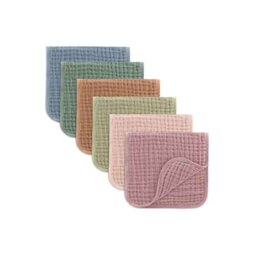 Muslin Burp Cloths - Pack of 6