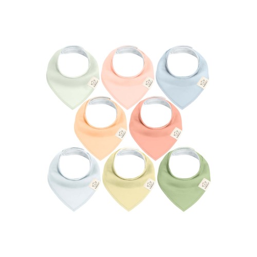 8-Pack Organic Bandana Bibs