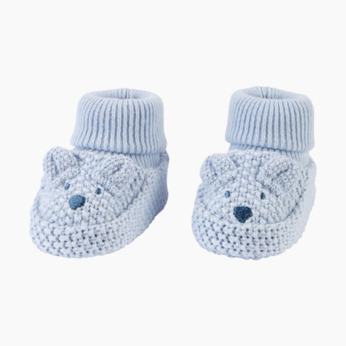 Carter's Bear Crochet Booties - Blue, Nb