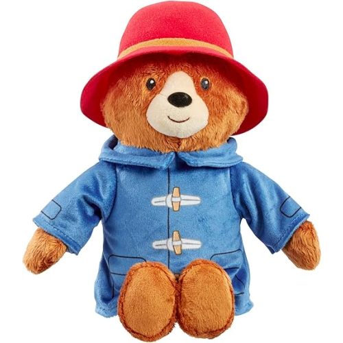 Mighty Mojo Paddington Bear Plush Doll – 10-Inch Standing, 8-Inch Sitting, Super Soft & Cuddly | Official Paddington in Peru Movie Toy – Embroidered Details, Stuffed Animal for Ages 3+