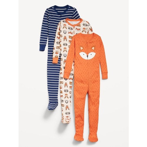 Snug-Fit 2-Way-Zip Pajama One-Piece 3-Pack for Toddler & Baby | Old Navy
