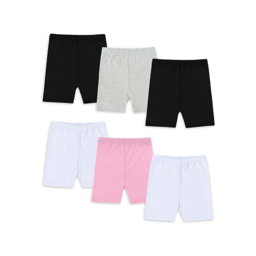Wonder Nation Toddler Girl Play Shorts, 6-Pack, Sizes 2T-5T