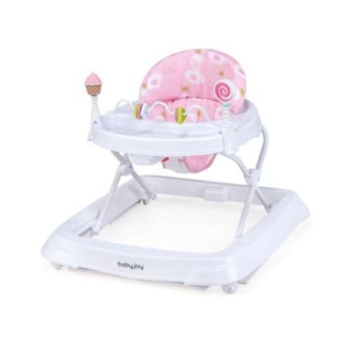 Foldable Baby Activity Walker with Adjustable Height and Detachable Seat Cushion