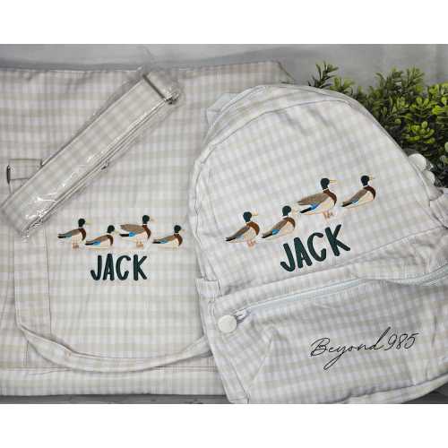 NEW!! Mallards Toddler Nylon Gingham DUFFLE BAG