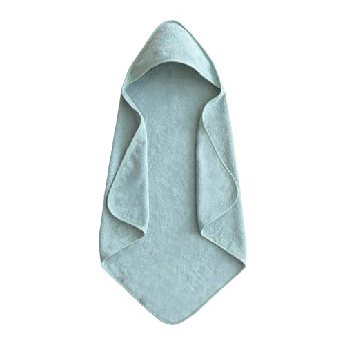 mushie Baby Hooded Towel | Organic Cotton (Sea Mist)