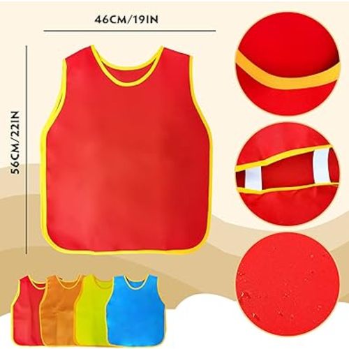 NANASO 4Pack Smock for Kids,Children Waterproof Art Smock Painting Feeding, Kids Painting Apron Handwork, Cooking, Toddler Paint Smock for Age 2-6 Years Gifts