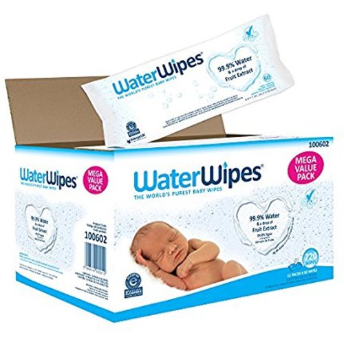 WaterWipes Sensitive Baby Wipes, 720 Count (12 Packs of 60 Count)