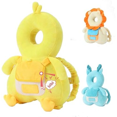 Head Safety Protector Pad for Baby Toddler Walker,Infant Talking Head Protection Backpack Cushion (Yellow Duck)