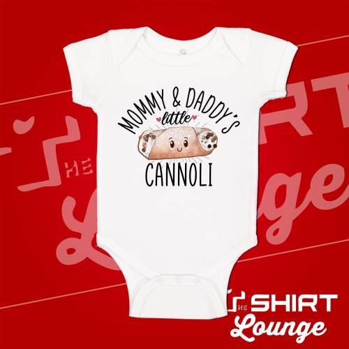 Mommy and Daddy's Little Cannoli Baby Bodysuit One Piece Toddler Shirt, Italian Baby Clothes, Clothing, Italian Baby Shower Gift, Present