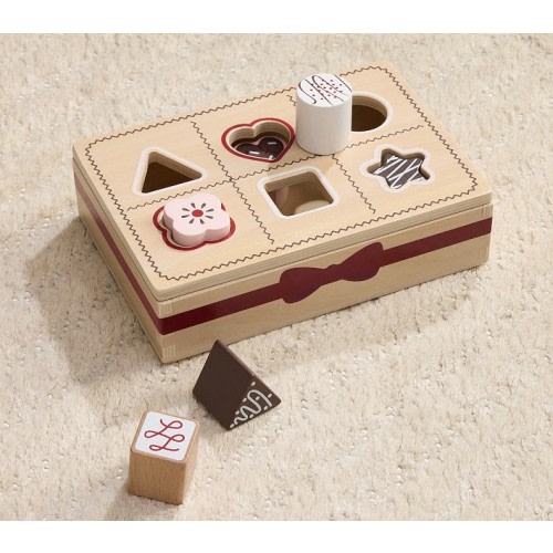 Wooden Valentine's Chocolates Shape Sorter