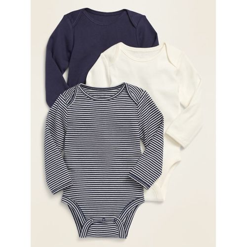 Unisex Long-Sleeve Bodysuit 3-Pack for Baby