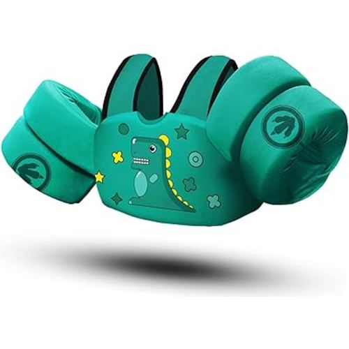 Chriffer Kids Swim Vest Life Jacket for 30-55 Pounds Boys and Girls, Toddler Floaties with Shoulder Harness Arm Wings for 2,3,4,5,6,7 Years Old Baby