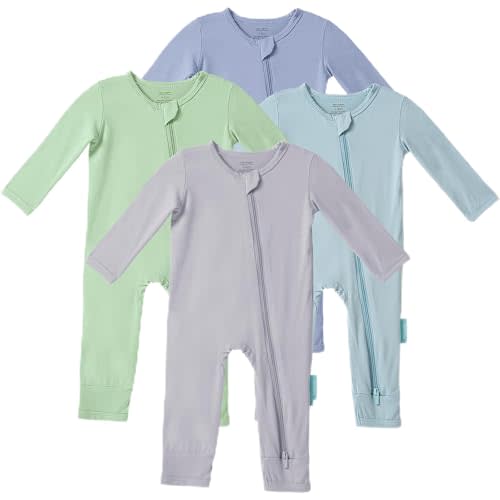 PurComfy Baby Long Sleeve Romper Jumpsuit, Premium Soft Rayon One Piece Pajamas Boy Girl 2-Way Zipper Coverall Sleeper