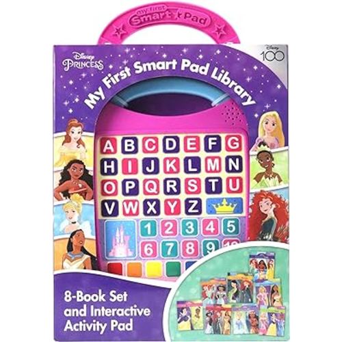 Disney Princess Moana, Cinderella, Rapunzel, and More! - My First Smart Pad Library - 8-Books and Interactive Activity Pad Sound Book Set - PI Kids