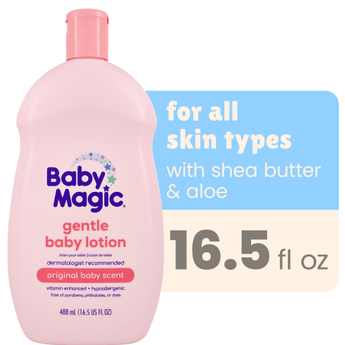 Baby Magic Gentle Lotion with Original Baby Scent, Free of Parabens, Mineral Oil, 16.5 fl oz