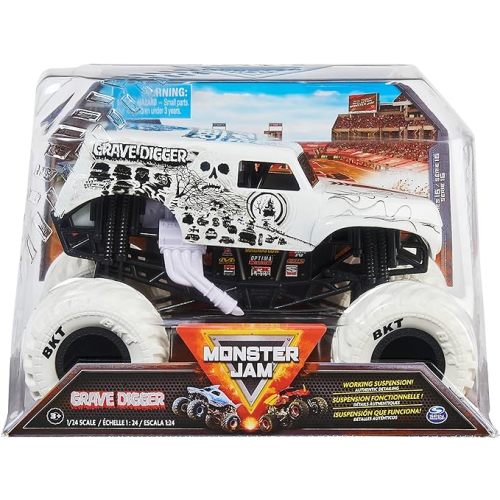 Monster Jam, Official Grave Digger Monster Truck, Collector Die-Cast Vehicle, 1:24 Scale