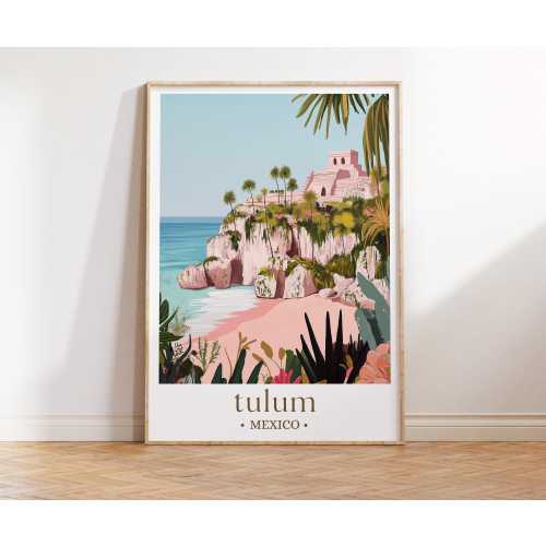 Tulum Travel Print Wall Art Tulum Wall Hanging Home Decoration Tulum Gift Art Lovers Wall Art Print Art Tulum Wall Hanging Poster Tulum Art