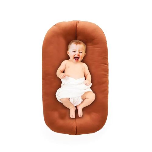 Baby Lounger - Baby Lounger for Newborn, Breathable & Soft Baby Nest Cover Co Sleeping for Baby 0-12 Months, Baby Essentials Gifts, Portable Infant Lounger, Baby Snuggle Lounger Me(Orange)